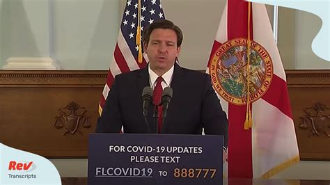Florida Governor Ron Desantis Covid 19 Briefing April 21 Rev Blog