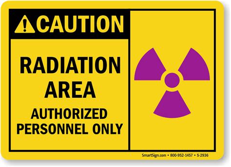 Caution Radiation Area Authorized Personnel Only Sign Sku S 2936