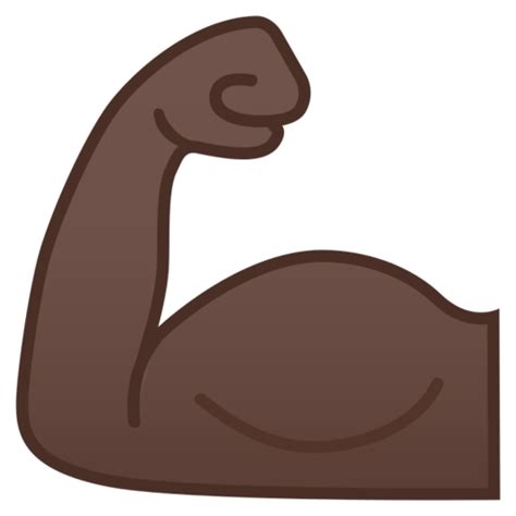 💪🏿 Flexed Biceps: Dark Skin Tone Emoji png image