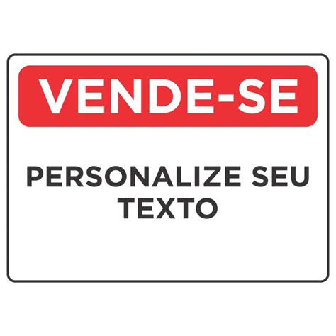 Placa Vende Se Personalizada Seu Texto 30x20cm Shopee Brasil