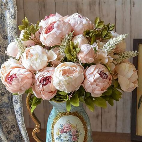Huge sale on cream silk flowers now on. Cheap Artificial Peony Silk Fake Flowers Decorative Party ...