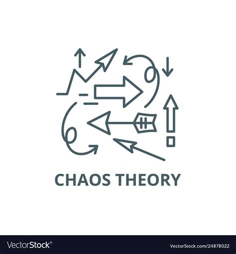 Chaos Theory Line Icon Chaos Theory Royalty Free Vector