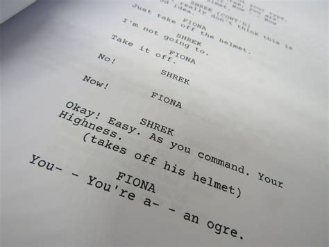 Shrek Script Movie Script Replica Etsy