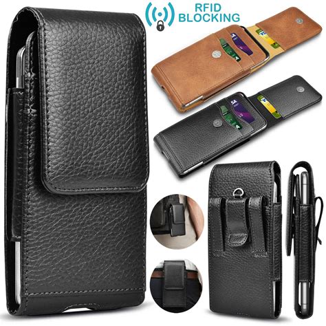 Cell Phone Holster Belt Clip Loop Pouch Leather Wallet Case Cover W