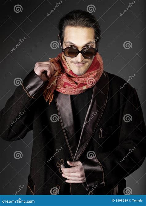 Man With Shawl Stock Image Image Of Traditional Brown 3598589