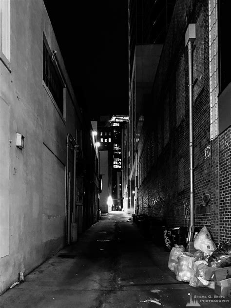 Back Alley After Dark Seattle Washington Winter 2017