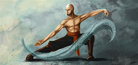 Aang Waterbending By Dracarian On Deviantart