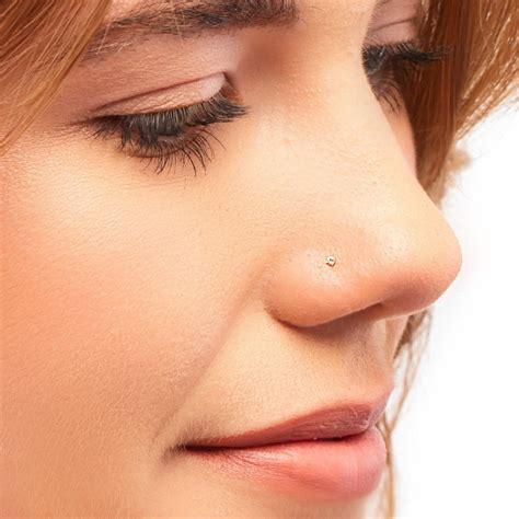 Teeny Tiny 1mm CZ Sterling Silver Nose Stud Nose Ring Silver Etsy