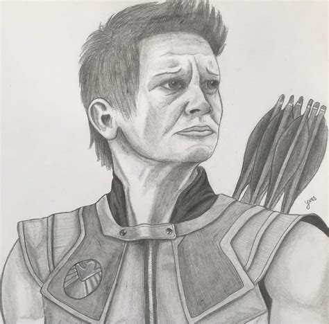 Hawkeye Drawing Pencil Sketch Colorful Realistic Art Images