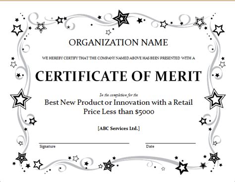 Employee Salary And Merit Certificate Templates Word Document Templates