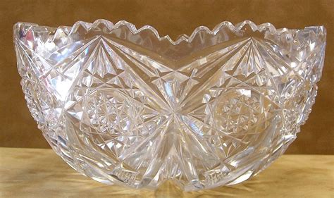 These dishes and glasses were made at the hemingray plant during the owens illinois years. Libbey American Brilliant Period Cut Glass Bowl from ...