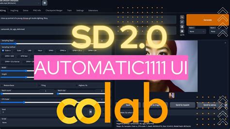 Stable Diffusion 2 With AUTOMATIC1111 GUI On Free Colab YouTube