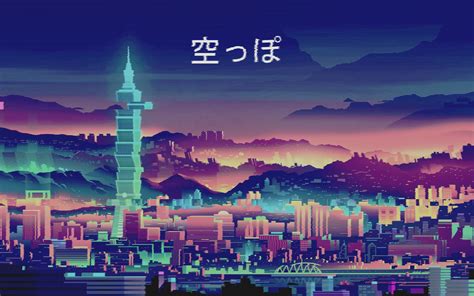 Free Download Vaporwave Hd Anime City Wallpaper Cool Wallpapers Hd Aesthetic 2787x1742 For