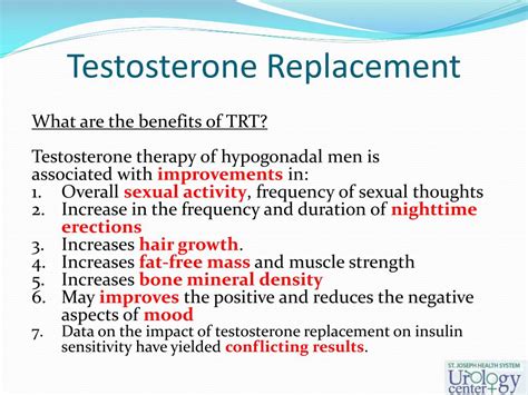 Ppt Testosterone Replacement Therapy Urology Update Powerpoint Presentation Id4428938