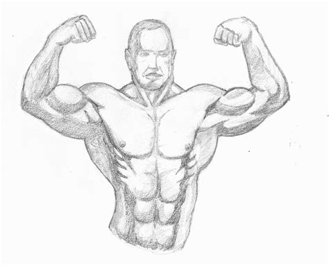 Drawn man buff - Pencil and in color drawn man buff Good ideas.