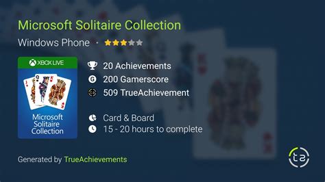 Microsoft Solitaire Collection Wp Achievements Trueachievements