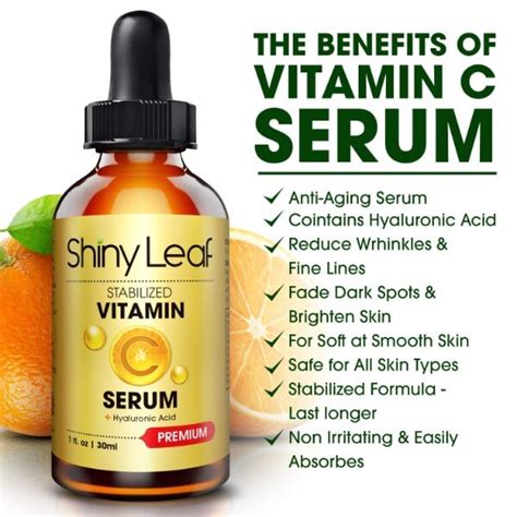 A vitamin c serum is the best way to deliver this active ingredient into the deeper layers of your skin. Shiny Leaf Vitamin C Serum for Face; Antioxidant Serum ...