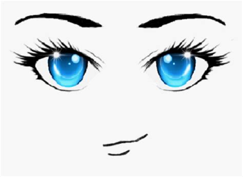 Transparent Anime Eye Png Anime Face Blue Eyes Png Download Kindpng