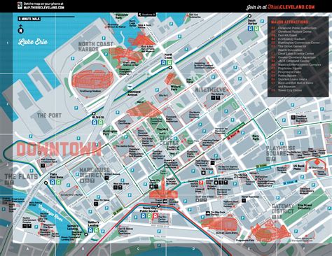 Street Map Of Downtown Cleveland Ohio - Washington Map State