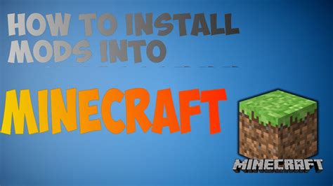 How To Install Mods Into Minecraft Youtube