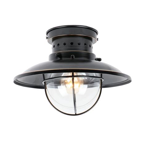 How to choose the best outdoor flush mount lights. Y Decor Small 1-Light Imperial Black Outdoor Ceiling Light ...