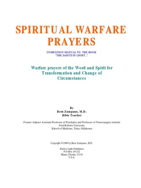 Spiritual Warfare Prayers Spiritual Warfare Prayer