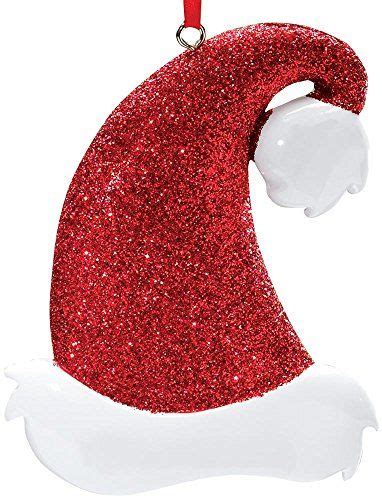 Santa Hat Glitter Ornament For Festive Decor