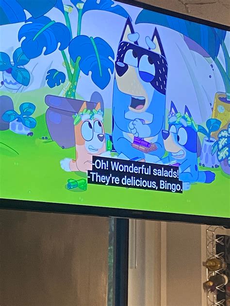 Just noticed in “Rug Island” they make a big deal out of the salads