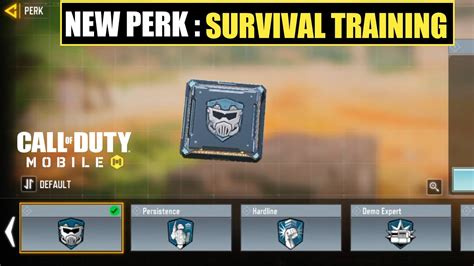 New Codm New Perk Survival Training Gameplay Codm Test Server Youtube