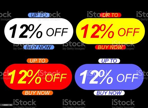 Sale Tag Up To 12 Percent Off Vector Illustration Stock Illustration