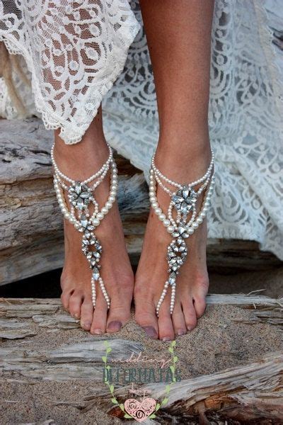 The barefoot sandal trend has taken the world by storm and is the most fun way to accessorize and make your gorgeous feet stand out. Barefoot Beach Wedding Sandals... ~ Hot Chocolates Blog