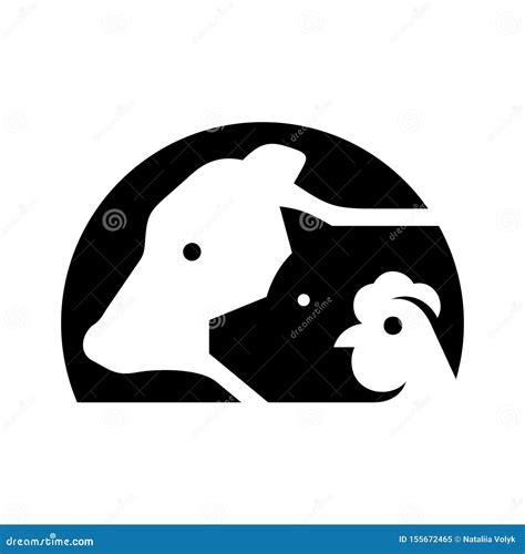 Farm Animals Logo Stock Vector Illustration Of Farming 155672465