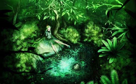 Green Anime Girls Wallpapers Wallpaper Cave
