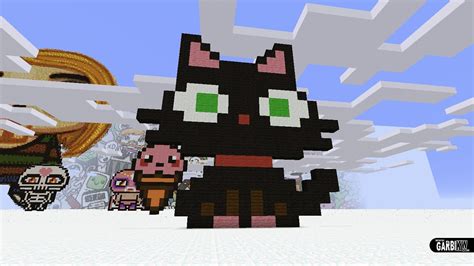 Minecraft Pixel Art How To Make A Kawaii Black Kitty By Garbi Kw