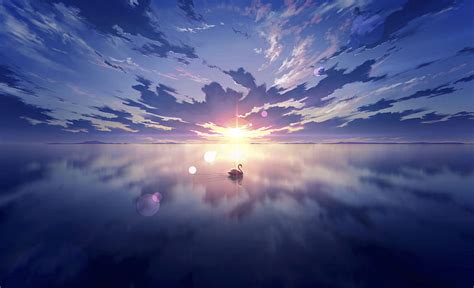 Anime Sky And Water Backgrounds Sky And Water Anime Hd Wallpaper Pxfuel