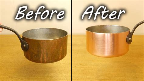 Heat the vinegar/salt mixture on a stove to almost boiling. How To Clean A Copper Pan | Home Design, Garden ...