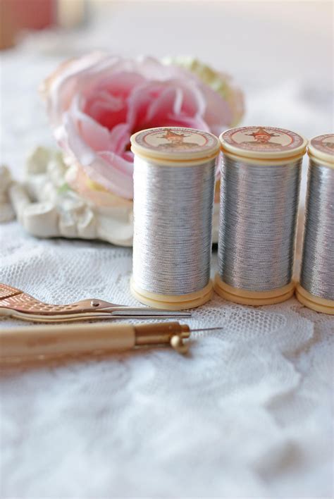 Silver Sajou Metallic Thread Metallic Sewing Thread Fil Au Etsy