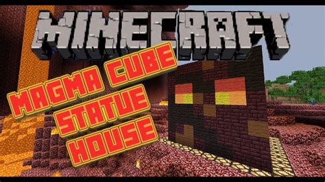 Minecraft Magma Cube House Statue Scale Model Lets Build Youtube