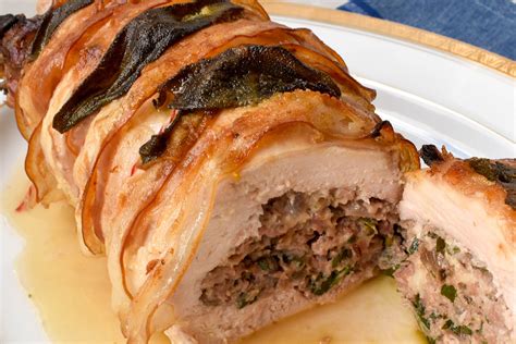 Rolled Turkey With Sausage And Sage Stuffing In Sage Stuffing