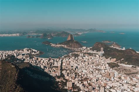 Free Photo Aerial Photo Of Rio De Janeiro Surrounded By Hills And The