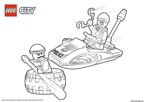 Coloriage Lego City Police Tire Escape  JeColorie.com