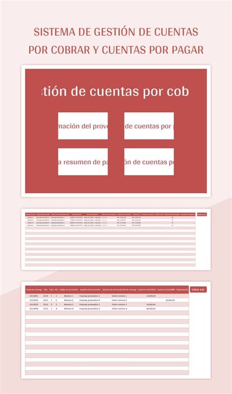 Plantilla de Excel Sistema De Gestión De Cuentas Por Cobrar Y Cuentas