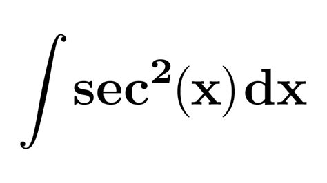 Integral De Sec 2