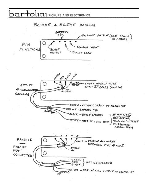 You'll find a list of commonly used circuit diagrams on this page. Wiring Diagrams - Bartolini Pickups & Electronics