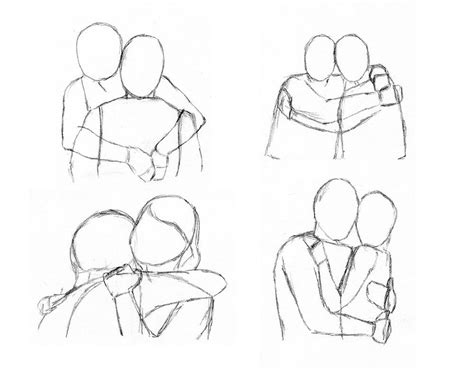 Hugs Drawing Reference Tight Hug Reference Two People Talking Drawing