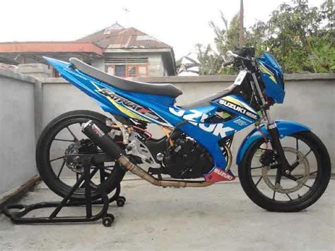 Contoh suzuki satria 120 atau suzuki satria 2 tak dirubah ala supermoto. modifikasi satria fu road race terbaru