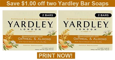 Just Released Save 100 Off Two Yardley Bar Soap Coupon Print Now