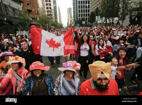 Vancouver Canada 1st July 2016 People Attend The Canada Day