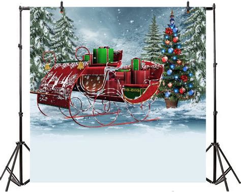 Amazon Leyiyi 8 X 10ft写真バックドロップ背景snowingフォレストmerry Christmas Happy