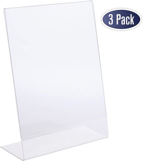 slant back acrylic sign holder 8 5 x 11 inches economy portrait ad frames perfect for book